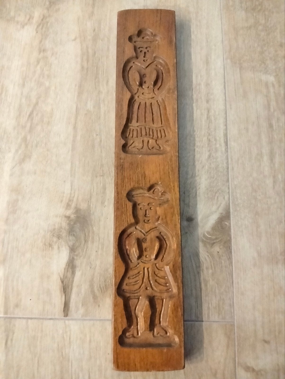 Vintage houten speculaasplank / koekplank (Man & Vrouw), Ophalen