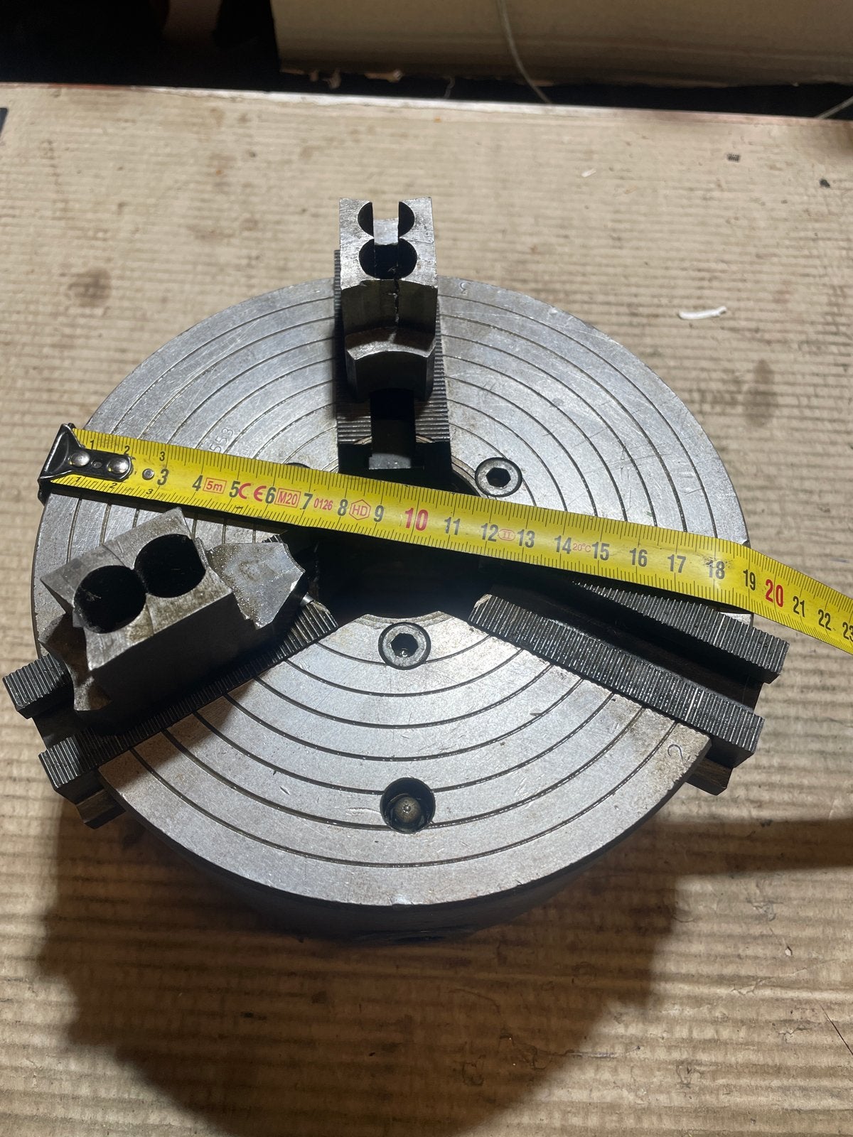 3 klauw draaiplaat Asgat 50 mm 190 mm doorsnede, Ophalen, Gebruikt
