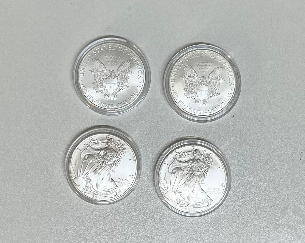American Eagle Zilveren Munt 2010 in capsule (9 stuks), Ophalen, Zilver