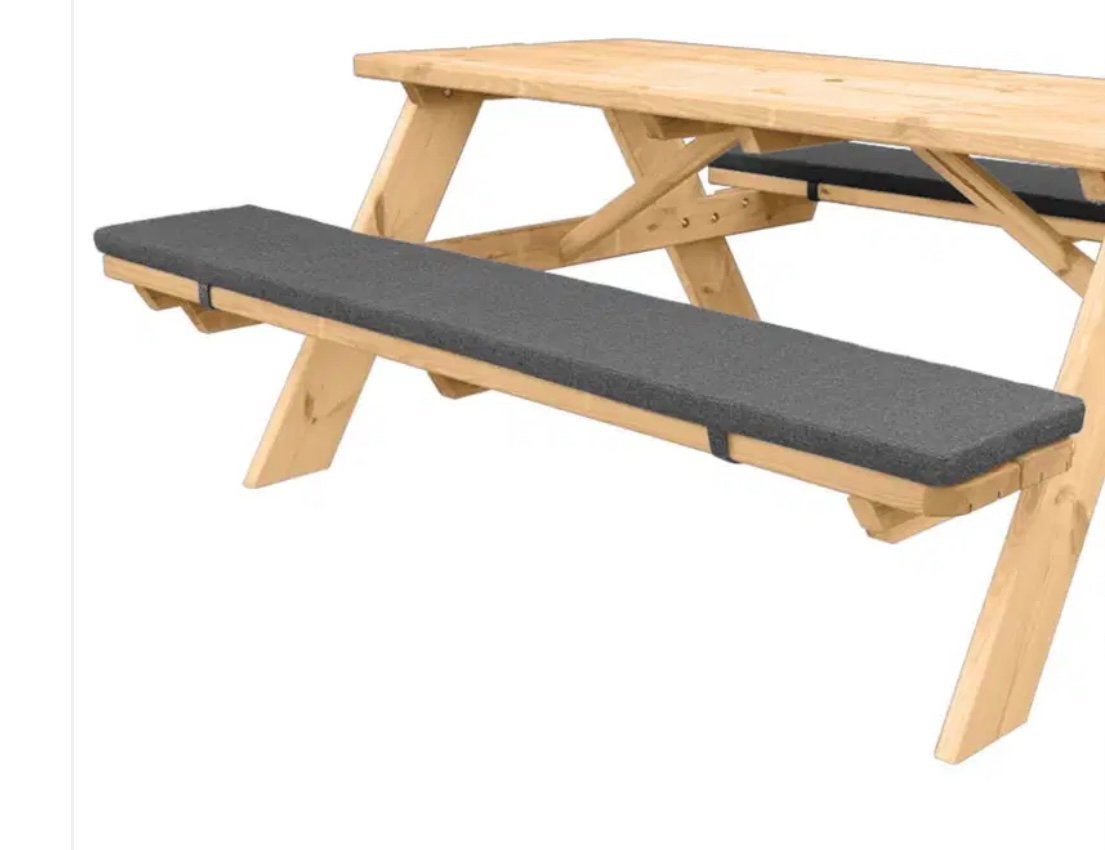 Picknicktafel bankkussen, tuinbankkussen, 140x24x4cm, Overige merken, Met bevestigingsbandjes, Ophalen of Verzenden, Tuinkussen