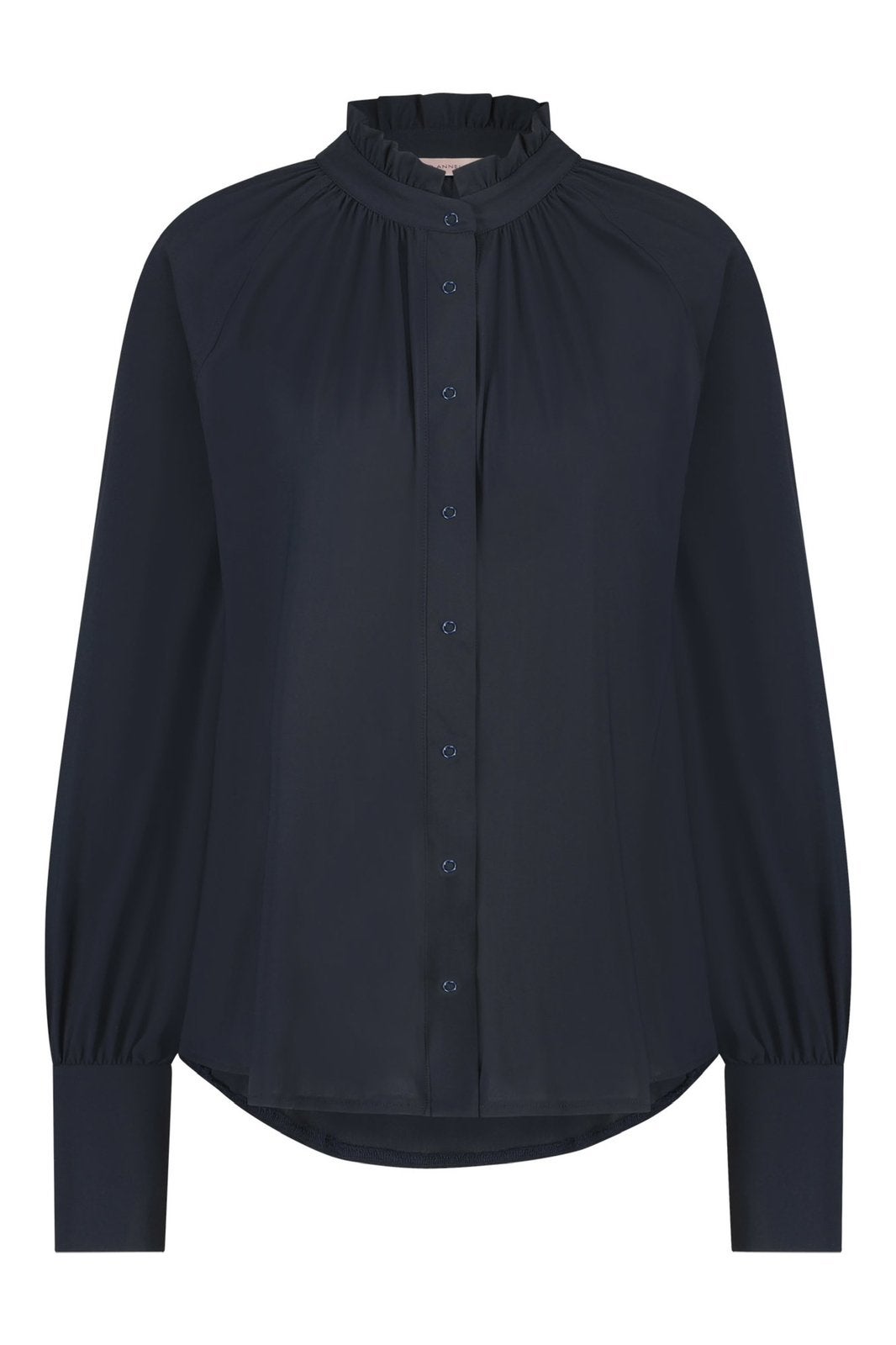 Studio anneloes lyon blouse M donkerblauw travelstof, Maat 38/40 (M), Blauw, Ophalen of Verzenden, Zo goed als nieuw
