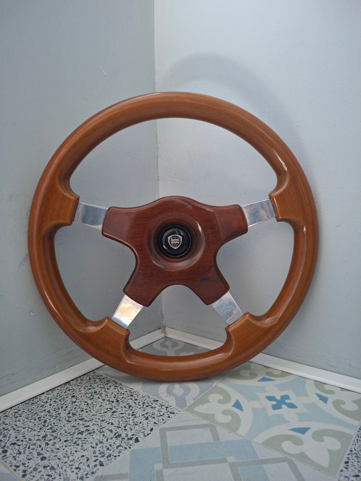 houten stuur Lancia Delta Dedra Luisi jaren '90  37 cm, Ophalen, Gebruikt, Lancia