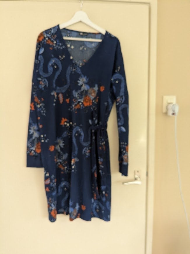 Jurk lange mouw Didi maat 42, Blauw, Maat 42/44 (L), Didi, Ophalen of Verzenden