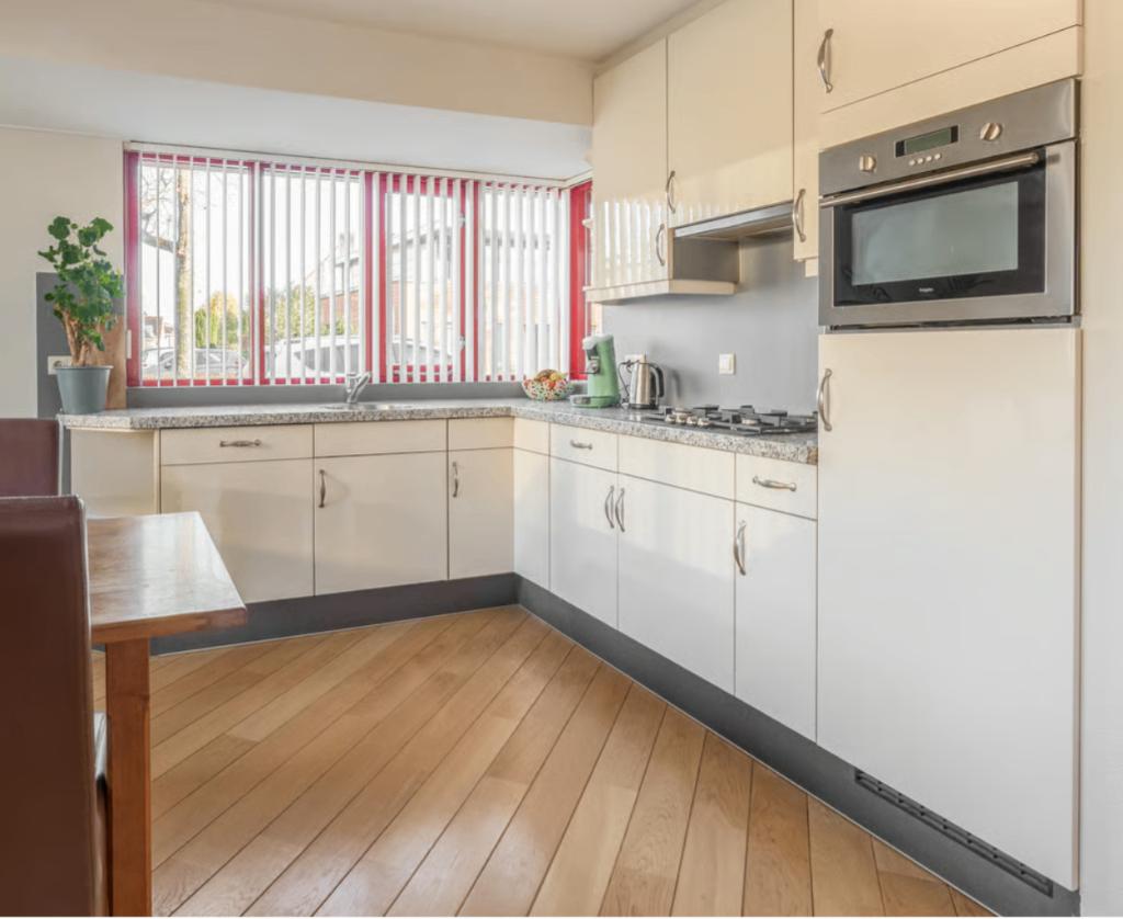 GRATIS keuken, natuursteen werkblad,Siemens vaatwasser 2022, Ophalen, Gebruikt, Wit, Hoekkeuken