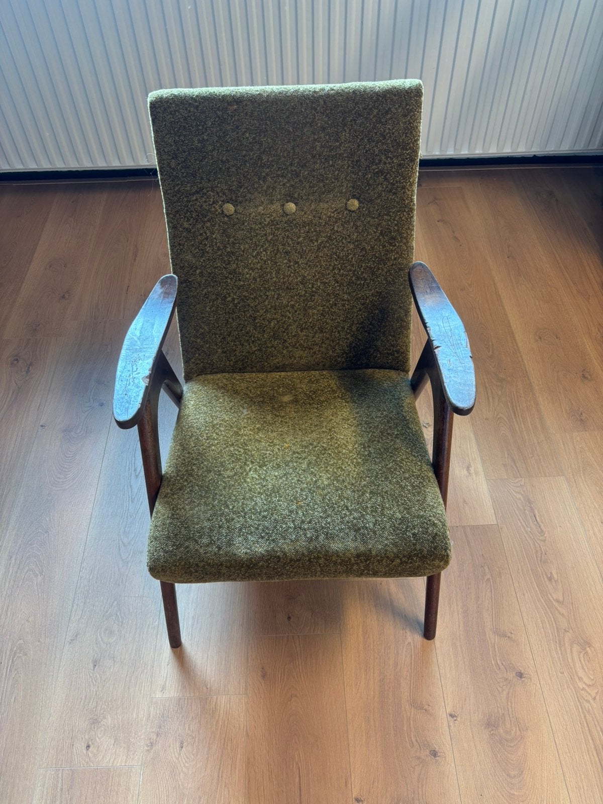 Retro opknapper, Huis en Inrichting, Fauteuils, Ophalen, Gebruikt, 75 tot 100 cm, Stof