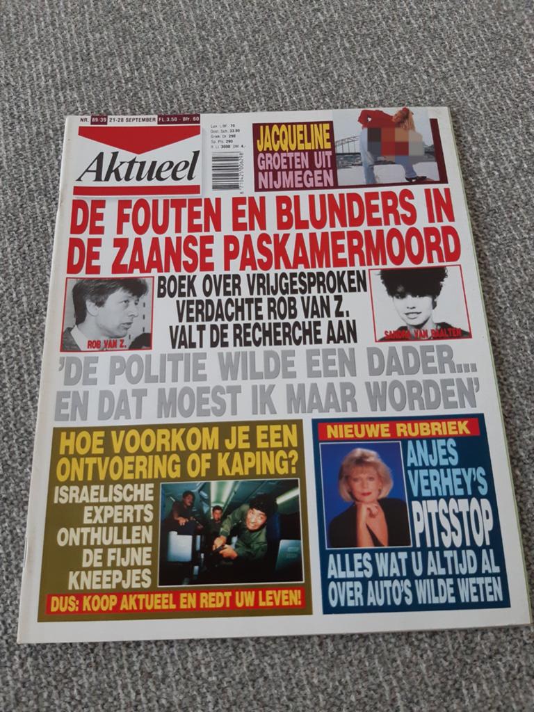 39.Aktueel 1989. Paskamermoord. Anjes Verhey. Danny Muller., Ophalen of Verzenden, 1980 tot heden, Tijdschrift