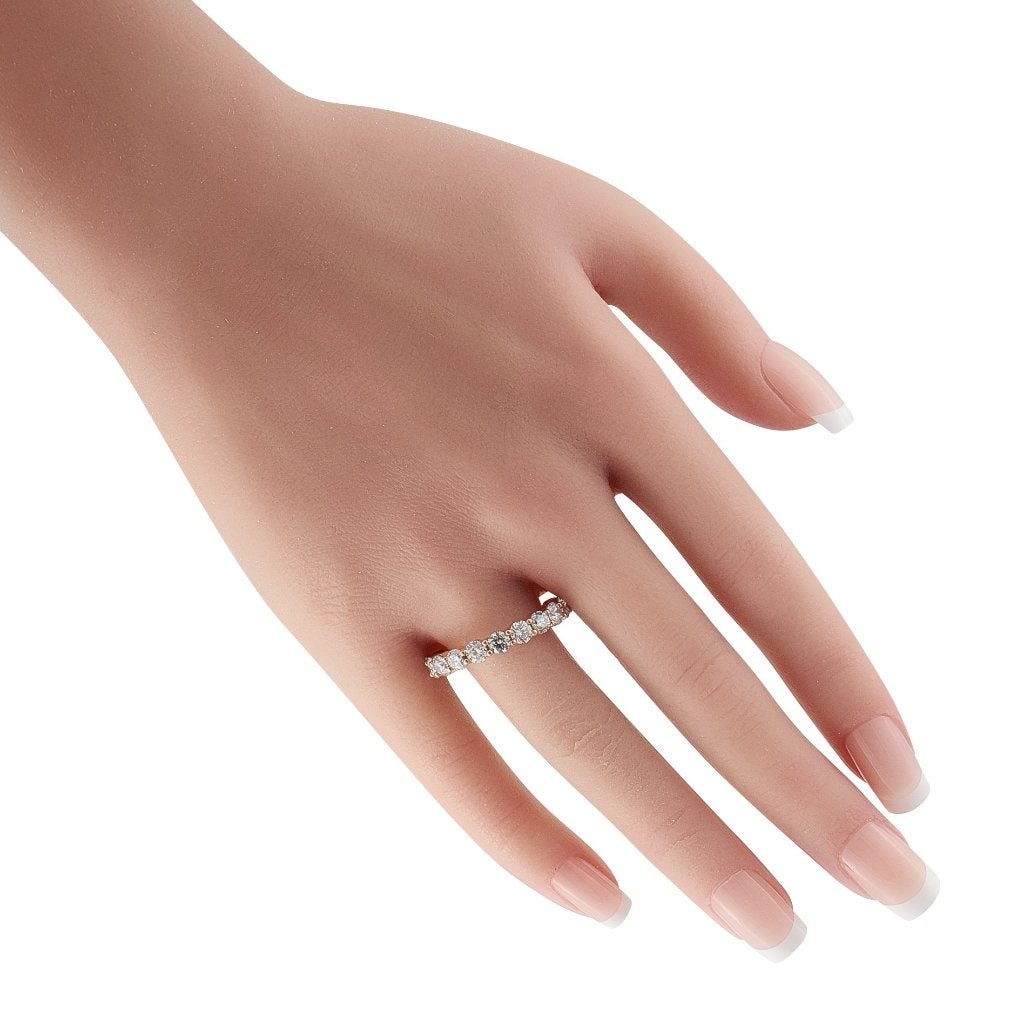 Exclusieve 14K Roségouden Eternity Ring met 4,40 ct Diamant, Sieraden, Tassen en Uiterlijk, Ringen, 19 tot 20, Ophalen of Verzenden
