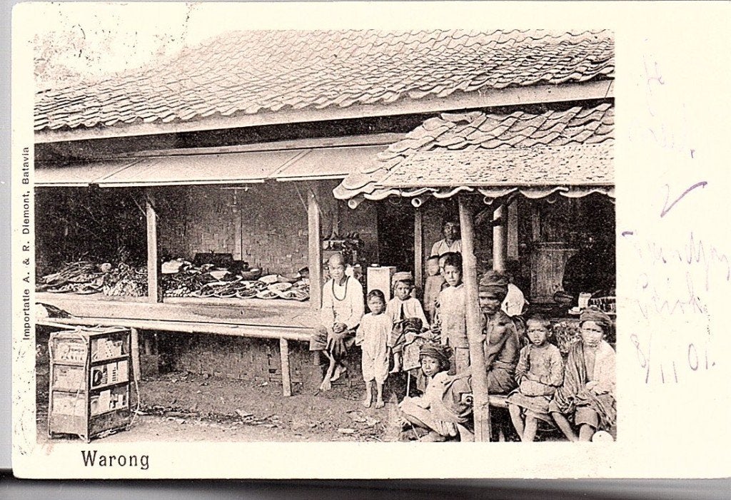 Ned Indië WARONG grootrond HUIZUM 1901 (14-48), Ophalen of Verzenden, Voor 1920, Buiten Europa