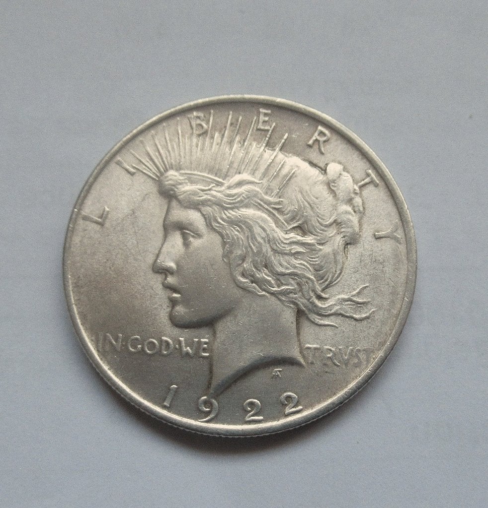 USA 1 dollar 1922, Postzegels en Munten, Verzenden, Noord-Amerika, Zilver