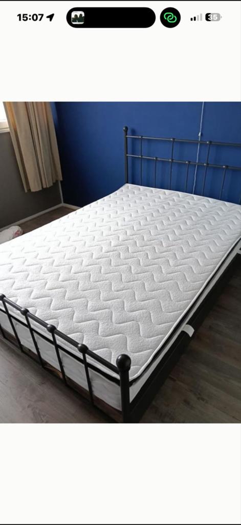 2 Persoonsbed, Ophalen of Verzenden, Eenpersoons, Hout, 90 cm