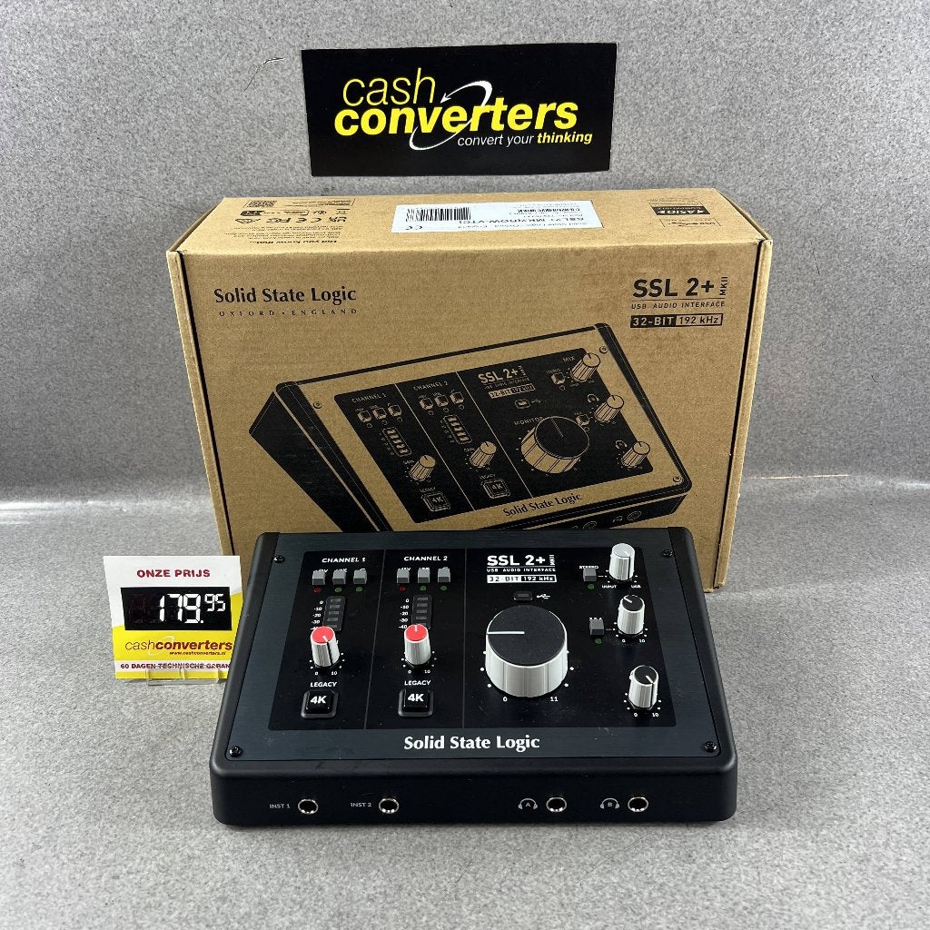Solid State Logic SSL 2+ | interface | kabel | 411411, Muziek en Instrumenten, Ophalen of Verzenden, Zo goed als nieuw, Minder dan 5 kanalen