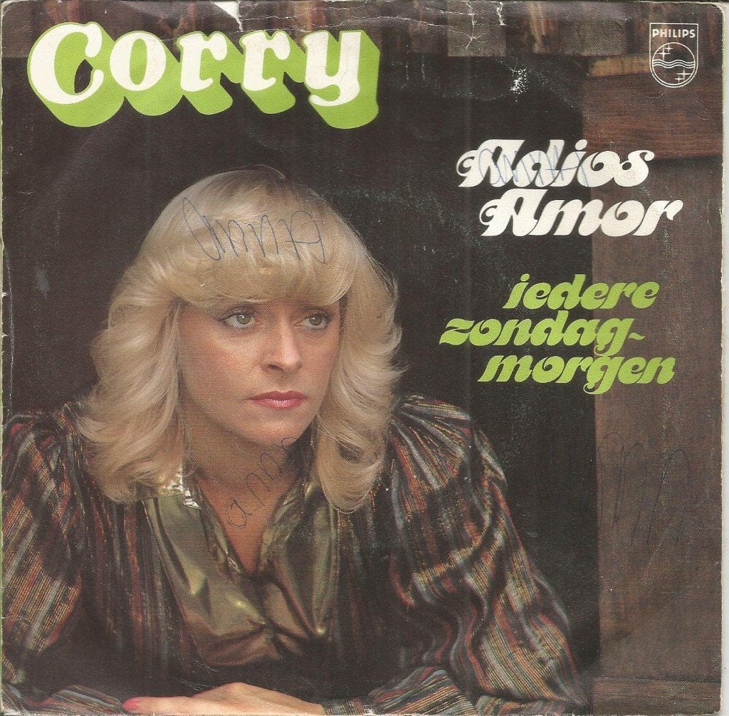 Corry : Adios Amor (1982), Gebruikt, Fotohoes, 7 inch, Ophalen of Verzenden