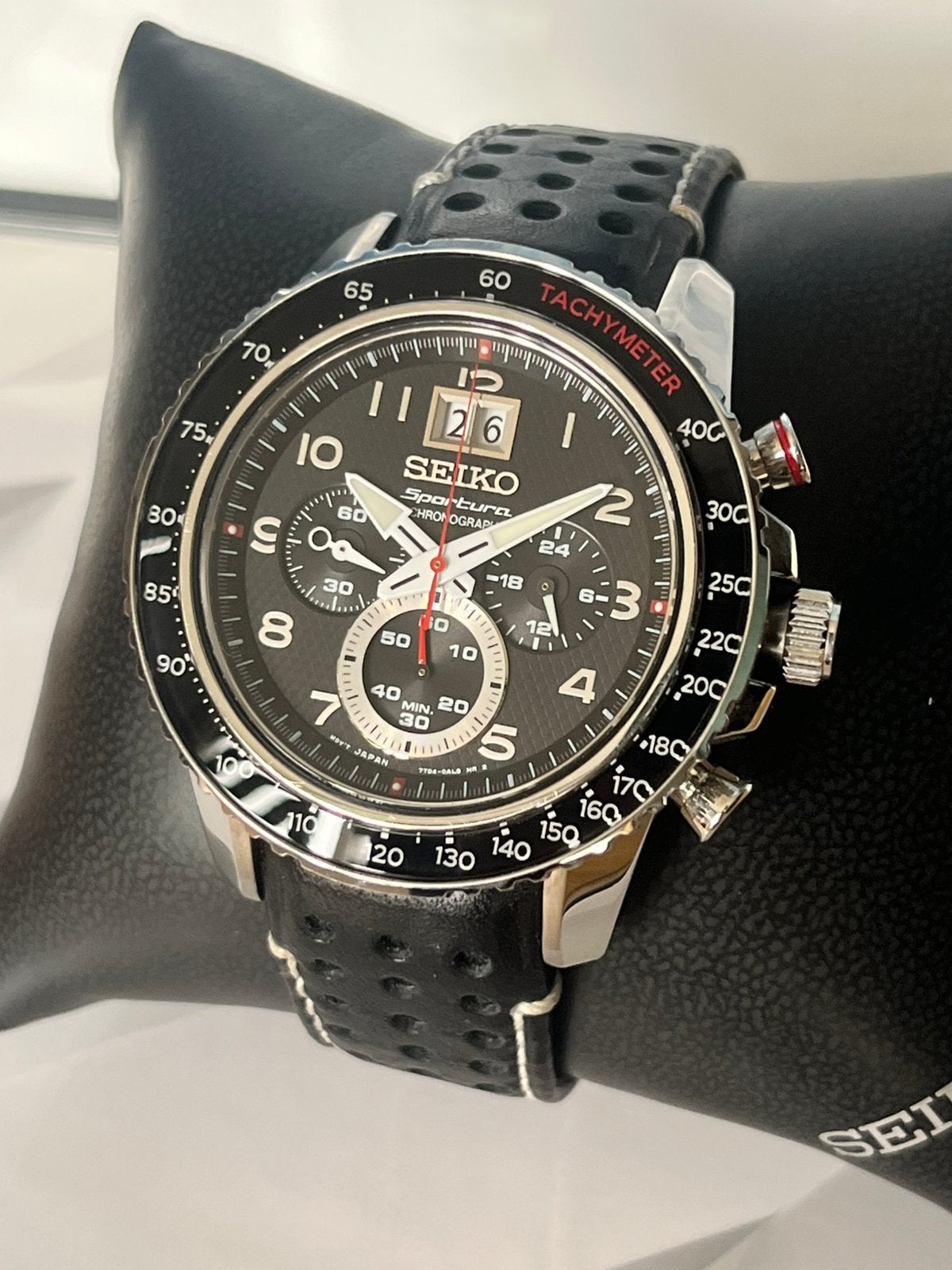 Seiko Sportura, Seiko, Leer, Staal, Polshorloge