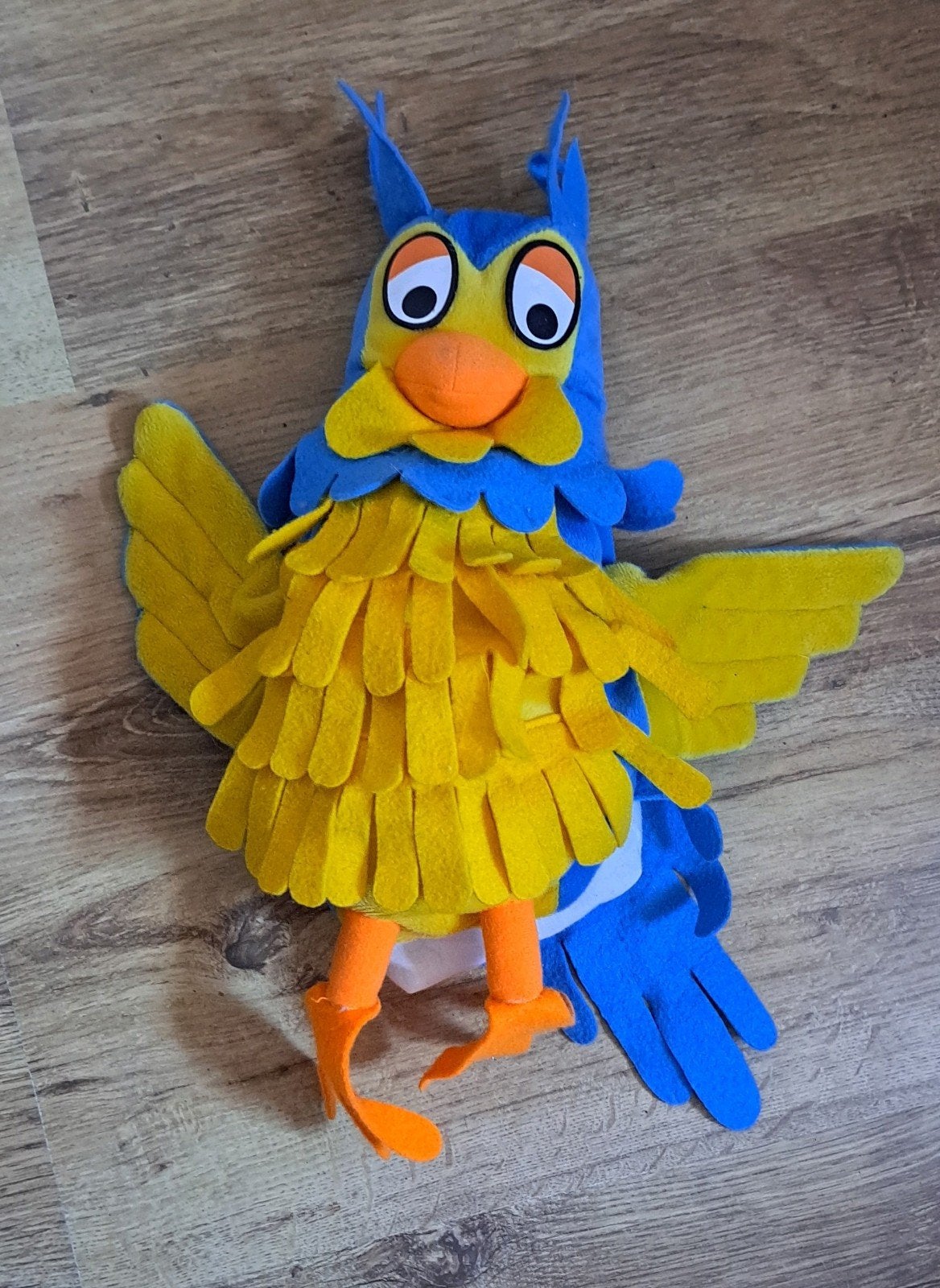Handpop Fabeltjeskrant - Meneer de  Uil, Gebruikt, Overige typen, Onbekend, Ophalen of Verzenden