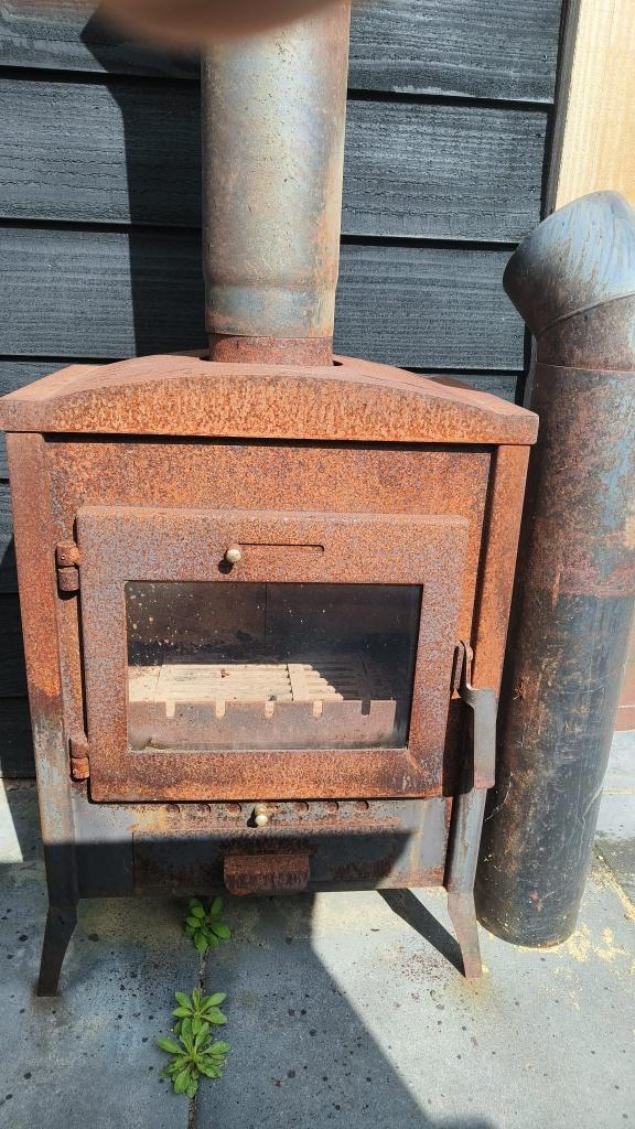 Stoere houtkachel met karakter – perfect voor veranda, Ophalen, Gebruikt, Houtkachel, Vrijstaand