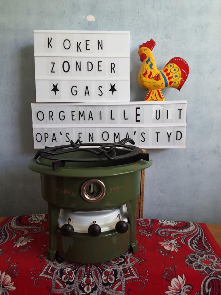 😯👌HOLLANDS COMPLEET OLIESTEL  ZIE FOTO  2, Antiek en Kunst, Antiek | Emaille, Ophalen of Verzenden