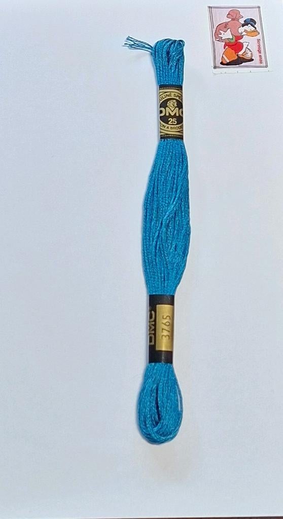 DMC mouline, blauw 3765, 68314 ILLZACH, Ophalen of Verzenden, Borduurgaren of Zijde, DMC