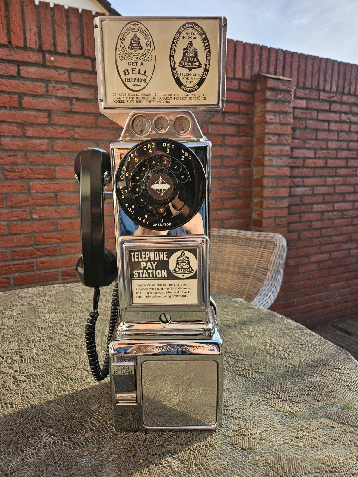 FIFTIES SIXTIES AMERIKAANSE MUNTTELEFOON /  PAYPHONE, Verzamelen, Automaten | Overige, Ophalen, Zo goed als nieuw