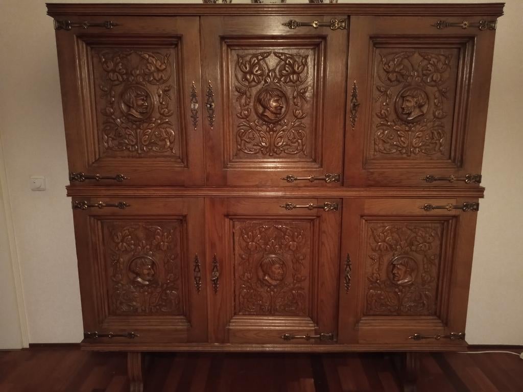 Eiken SET: Servieskast + Salontafel + Schrijftafel, Ophalen