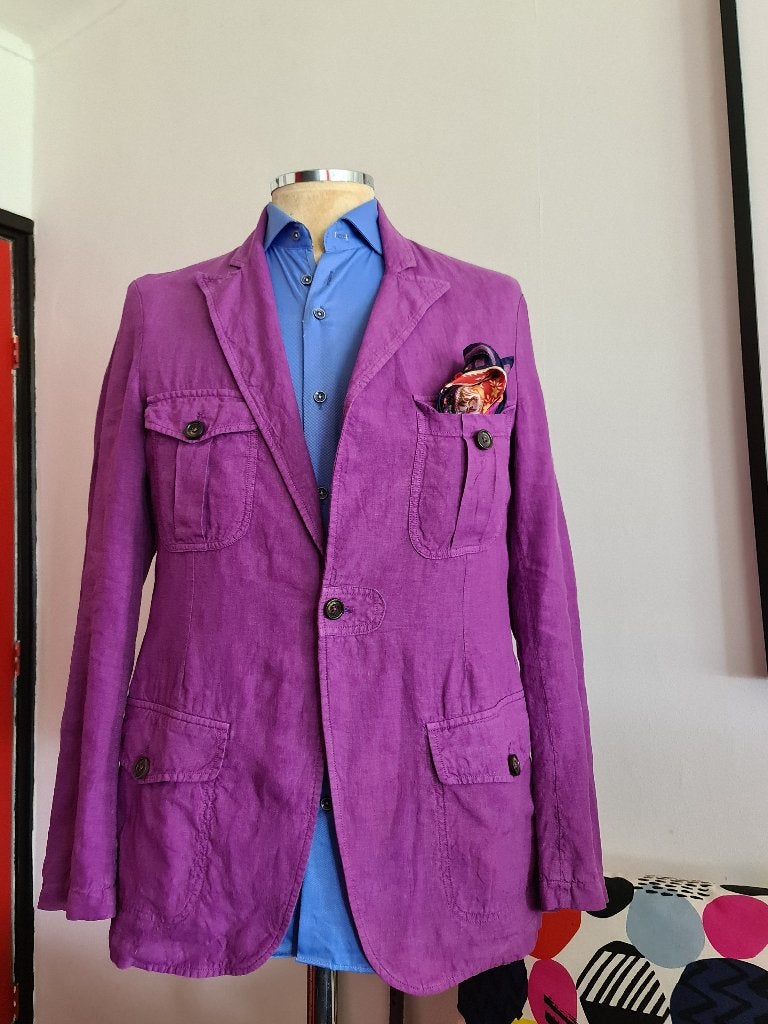 Nieuw Etro Milano colbert met paars kleur maat L, Maat 52/54 (L), Verzenden, Paars, Etro Milano
