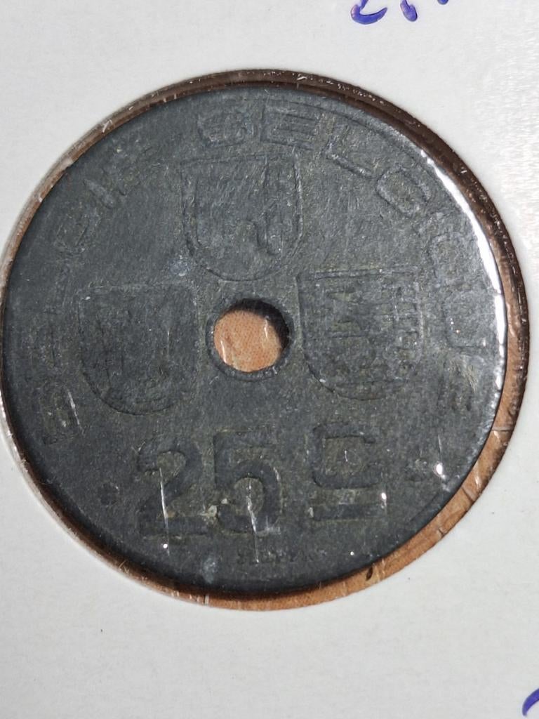 BELGIË 25 centimes 1942 (#26), Ophalen of Verzenden, Overig, Losse munt