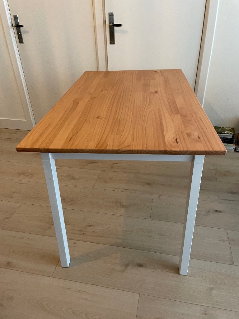Ikea tafel PINNTORP, Ophalen, 100 tot 150 cm, Grenenhout, 50 tot 100 cm
