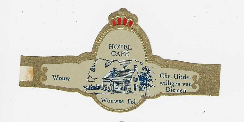 reclamen no 83 hotel  wouwse tol wouw, Ophalen of Verzenden, Sigarenbandjes