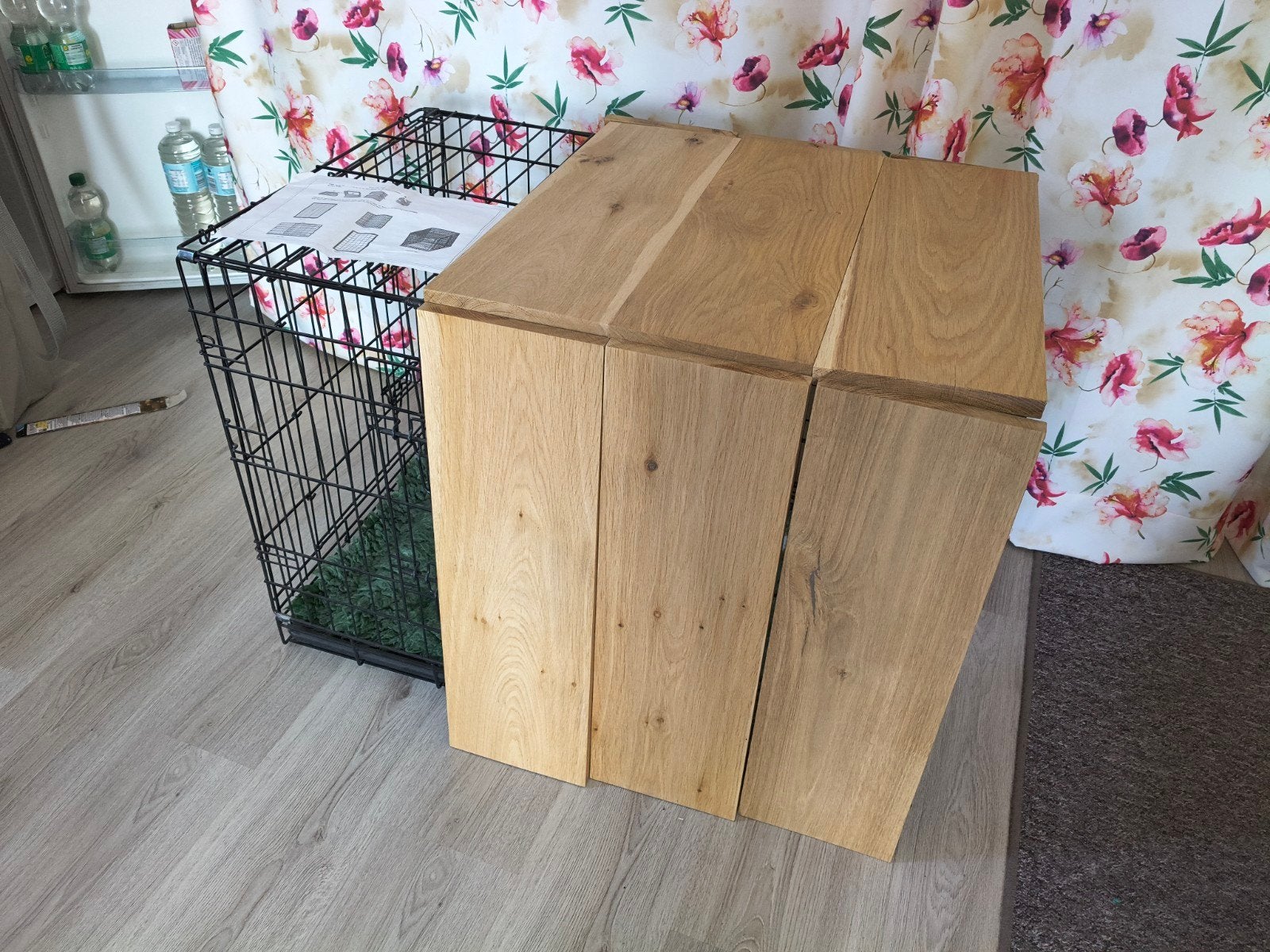 Bench inclusief eikenhouten ombouw, Ophalen, Zo goed als nieuw