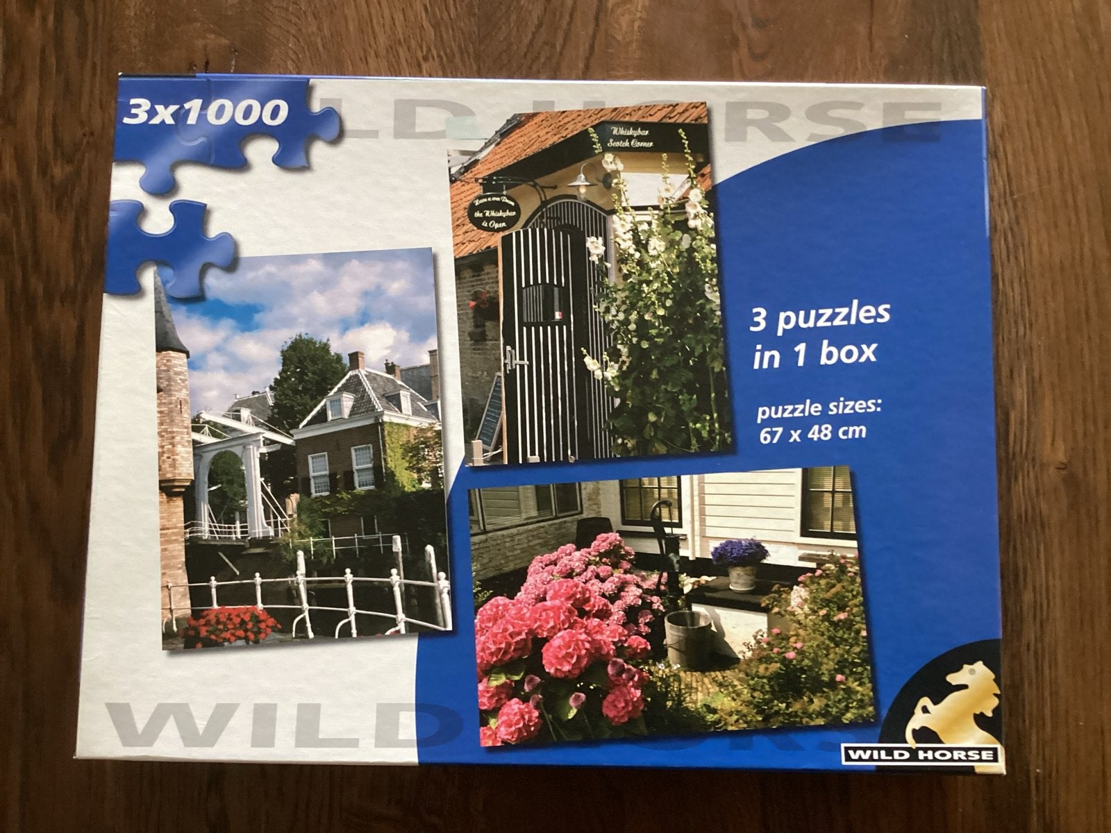 Wild Horse 3x1000 stukjes legpuzzels - Hollandse taferelen, Ophalen of Verzenden, Meer dan 1500 stukjes, Gebruikt, Legpuzzel