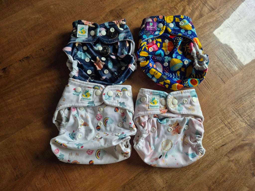 3x Doodush, 1x Milovia overbroekjes wasbare luiers (4-16kg), Kinderen en Baby's, Ophalen of Verzenden