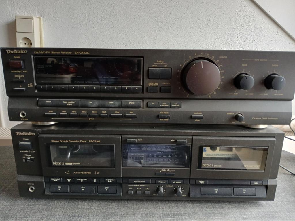 Technics SA GX100L versterker Technics RS TR165 cassettedeck, Overige merken, Gebruikt, Cassettedeck, Losse componenten
