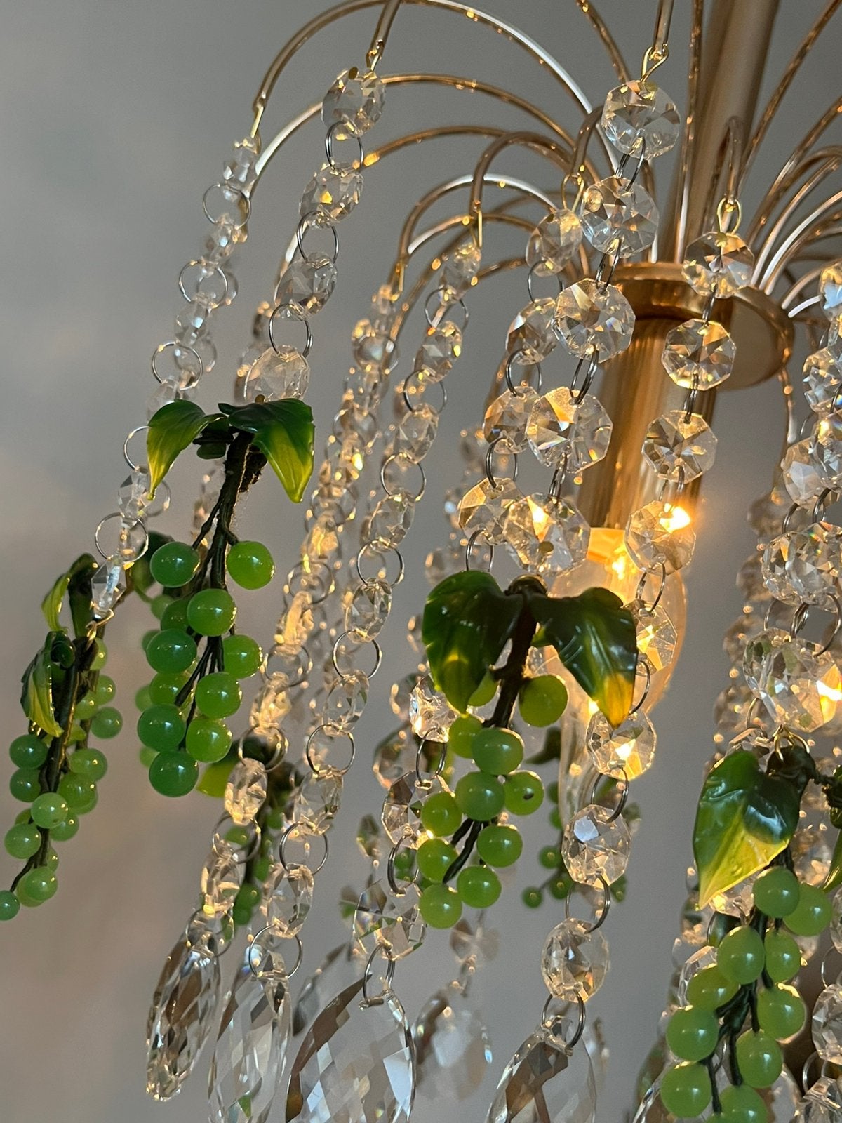 Foto 3 van 9 beschikbaar vintage groene murano druiven kroonluchters