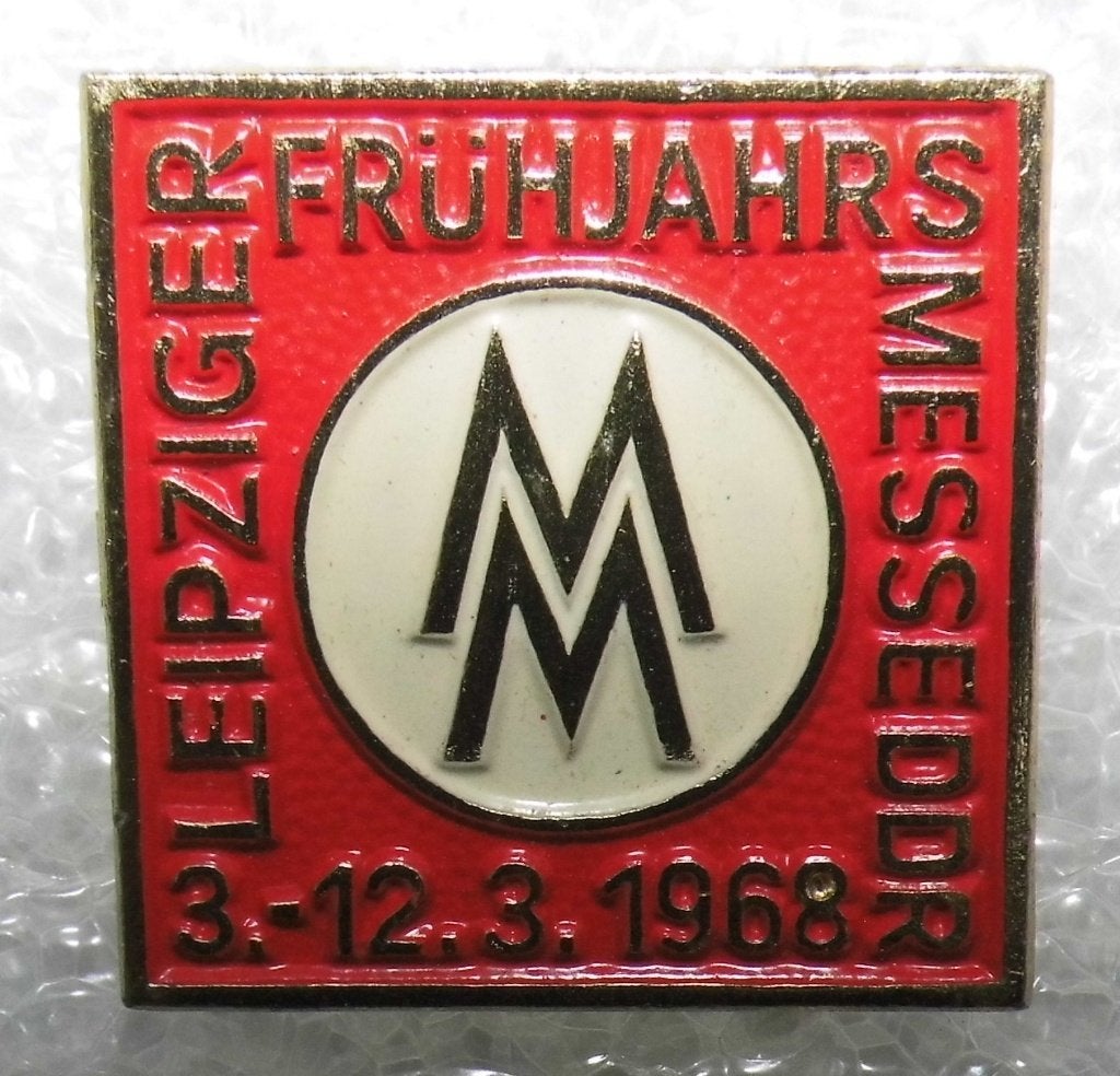 Speld DDR (Oost-Duitsland) - Leipziger frühjahrs Messe 1968, Verzenden, Zo goed als nieuw, Stad of Land, Speldje of Pin