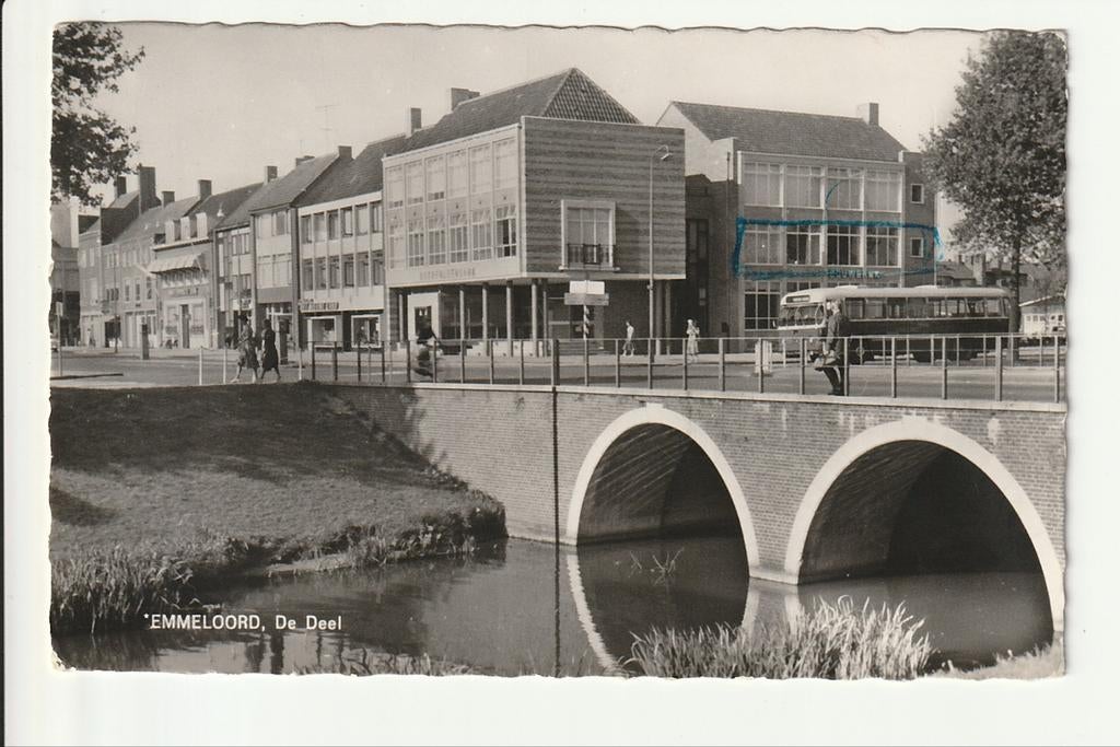 EMMELOORD DE DEEL VAART BRUG WINKELS SALLAND LEYLAND WERKSP., Ophalen of Verzenden, 1940 tot 1960, Gelopen, Flevoland