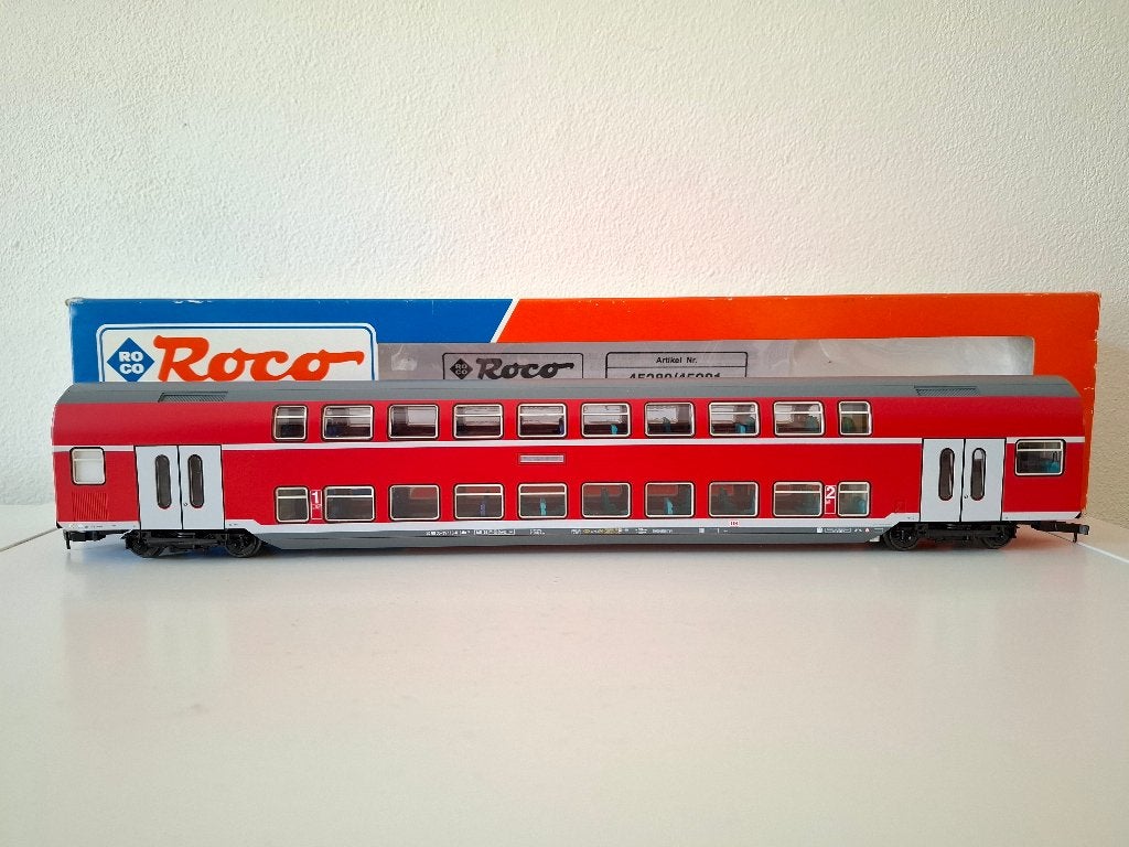 Roco 45280 Dubbeldekker 1e/2e - exact 1:87 kortkoppeling OVP, Gelijkstroom, Wagon, Ophalen of Verzenden, Zo goed als nieuw