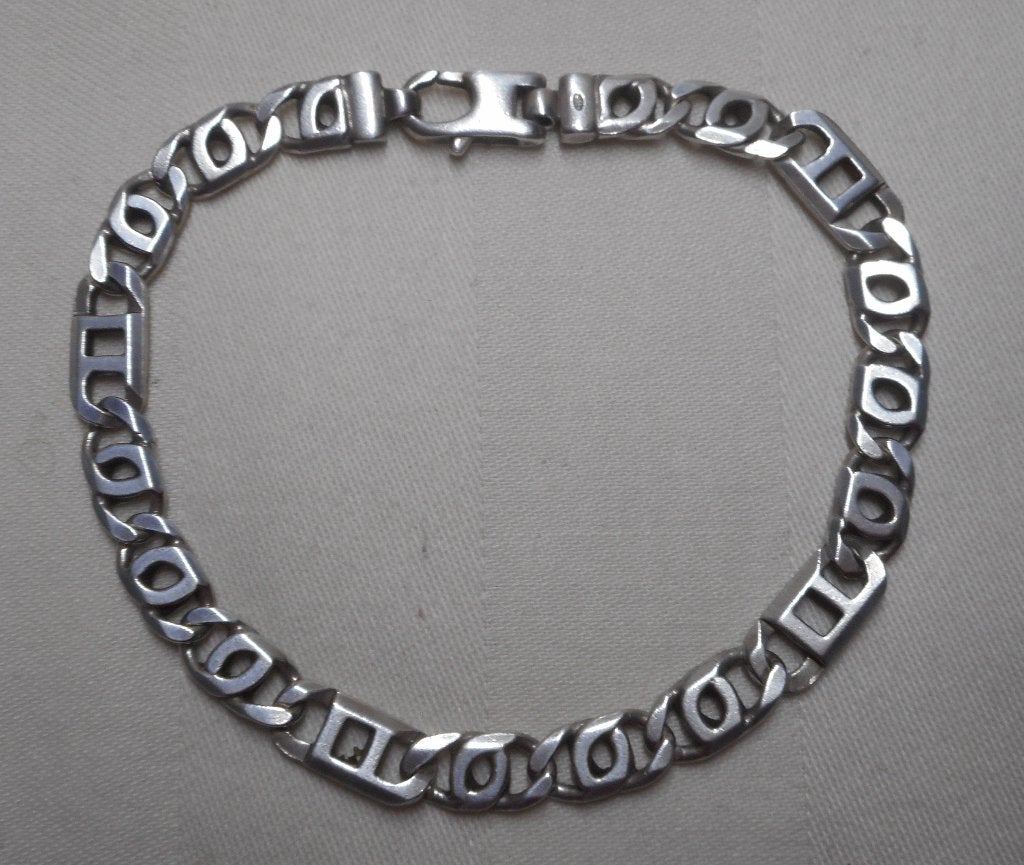 Zilveren valkenoog schakel armband nr.1517, Verzenden, Zo goed als nieuw, Zilver, Zilver