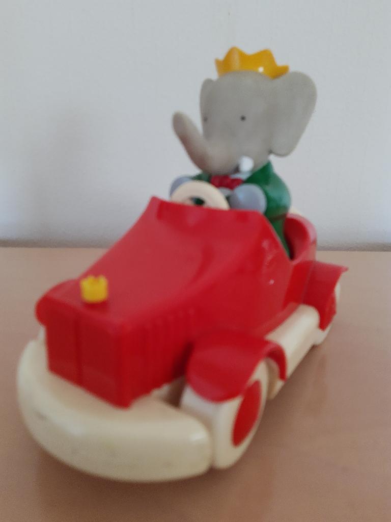 Vintage auto met Babar, Verzamelen, Ophalen of Verzenden, Gebruikt, Tv, Overige typen