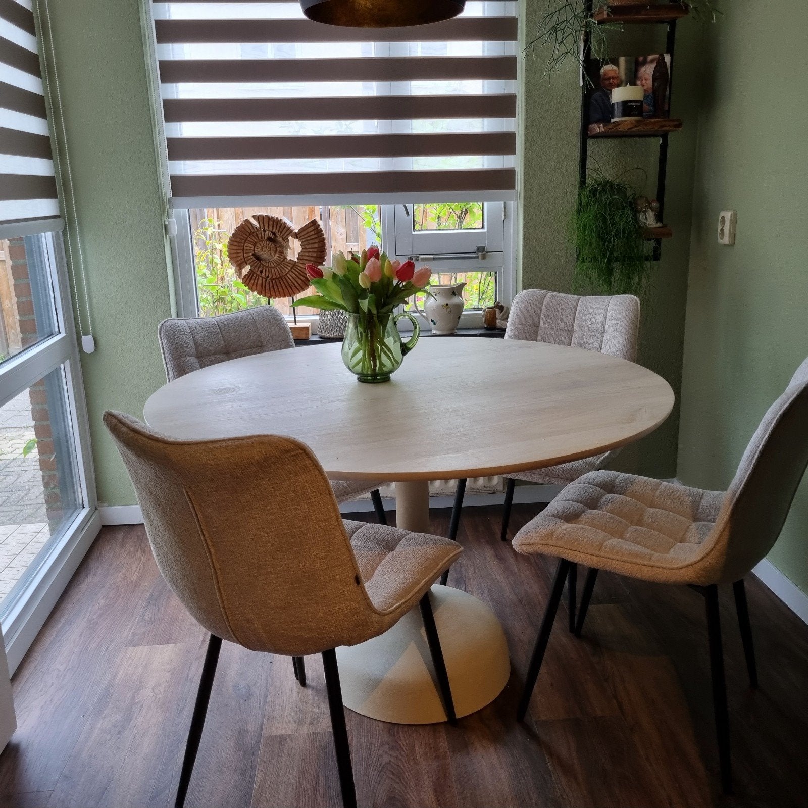 Ronde Eettafel Elba 120x120 cm, Huis en Inrichting, Tafels | Eettafels, Ophalen, Rond, Nieuw, Metaal