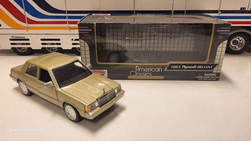 Motormax Plymouth Reliant Gold Metallic - 1983, Overige merken, Gebruikt, Auto, Ophalen of Verzenden