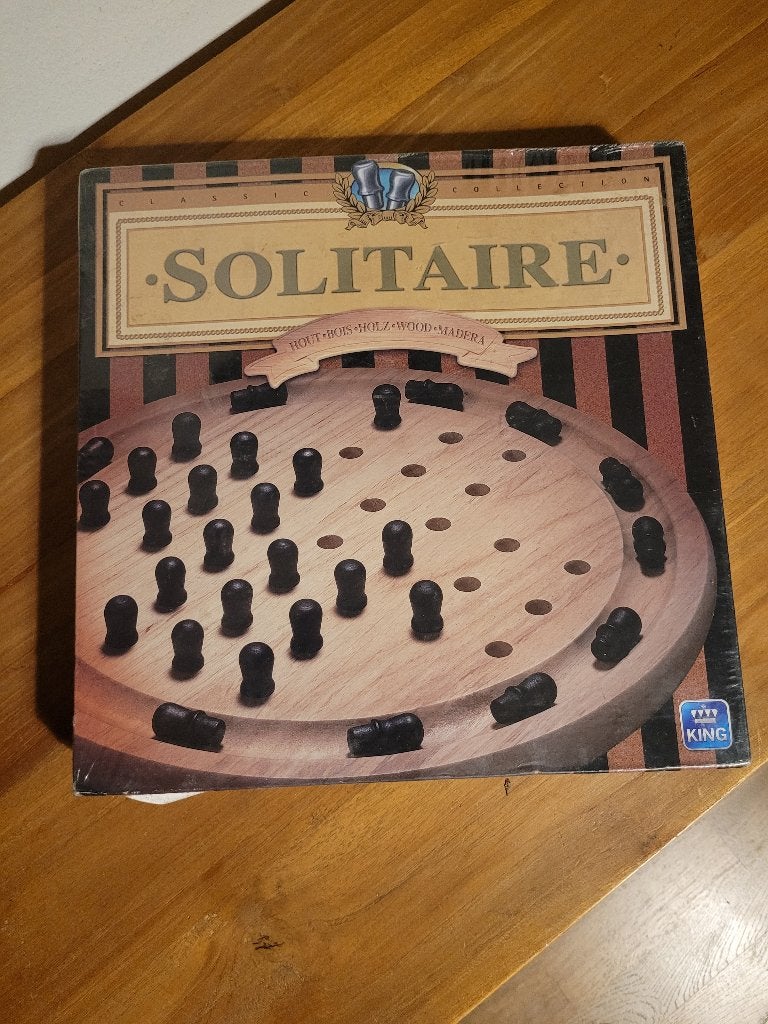 Solitaire. Hout. King. Nieuw., Een of twee spelers, Ophalen of Verzenden, Nieuw, King