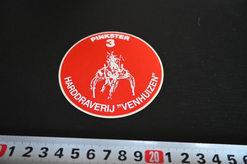 sticker Pinkster 3  Harddraverij VENHUIZEN   paard, Ophalen, Zo goed als nieuw