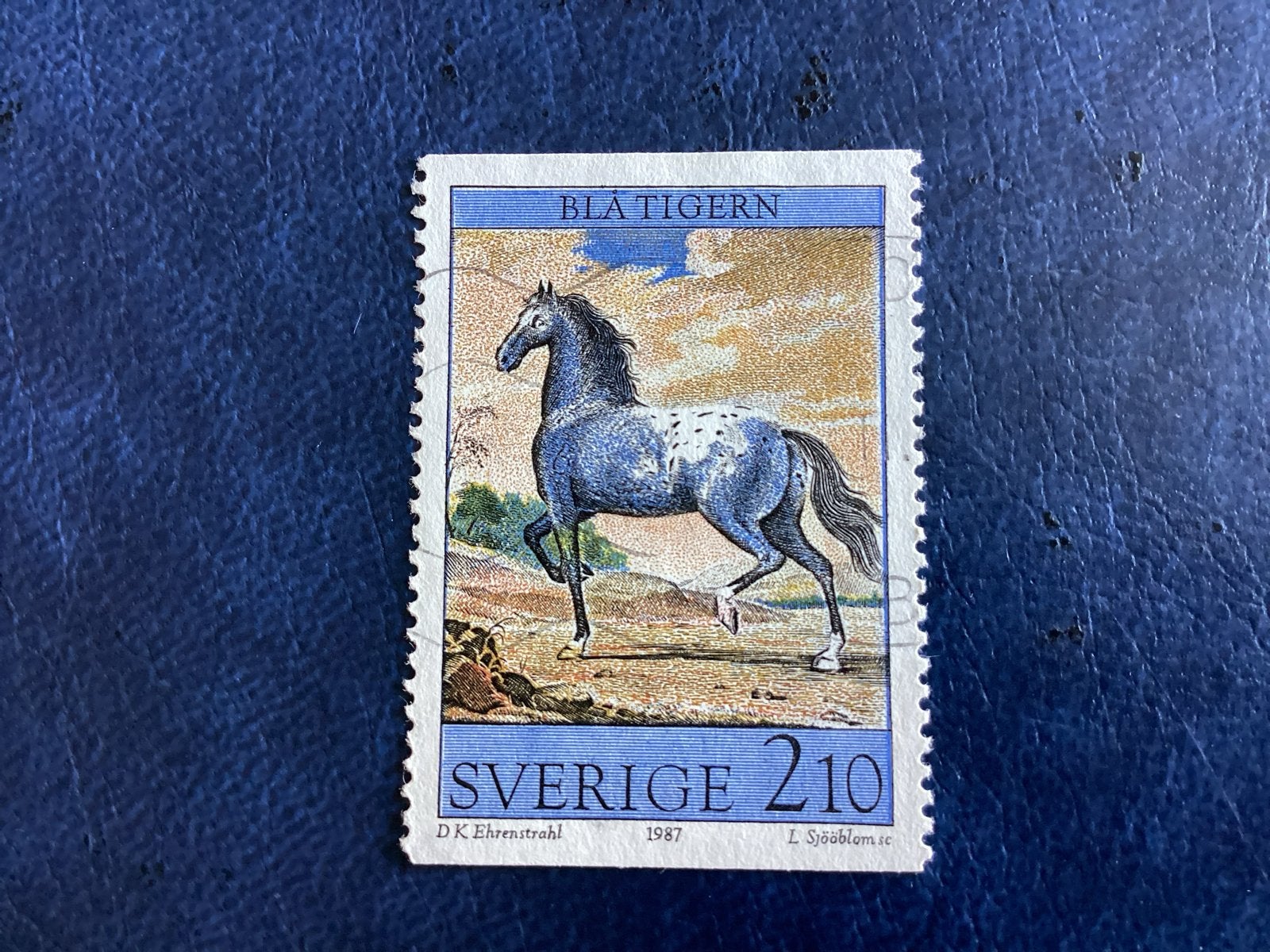 Zweden1987 - Mi.1447- Blå Tigern (Blauwe Tijger), Ophalen of Verzenden, Zweden, Gestempeld