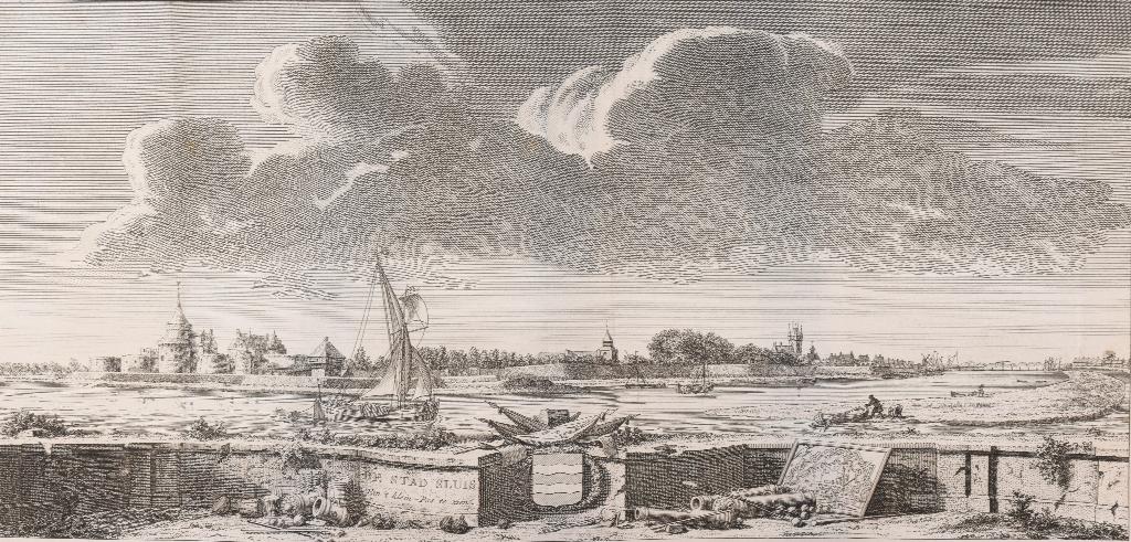 Sluis; J C Philips  Isaac Tirion - De stad Sluis,, Ophalen of Verzenden