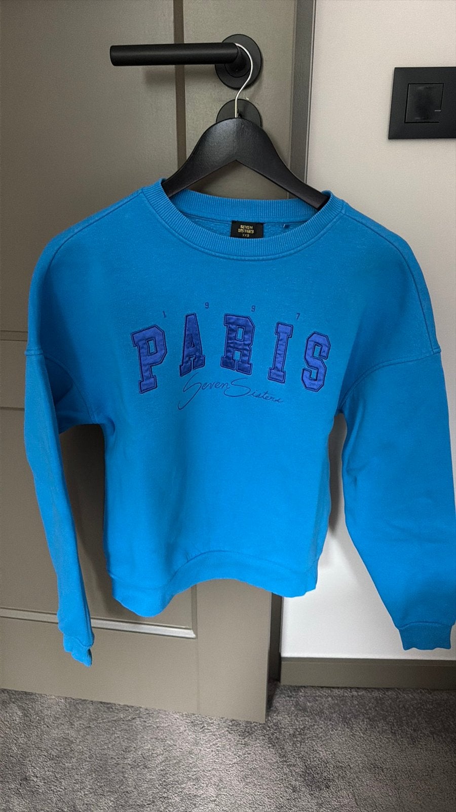 Sweater blauw Paris Seven Sisters mt XXS, Ophalen of Verzenden, Zo goed als nieuw, Maat 34 (XS) of kleiner, Blauw
