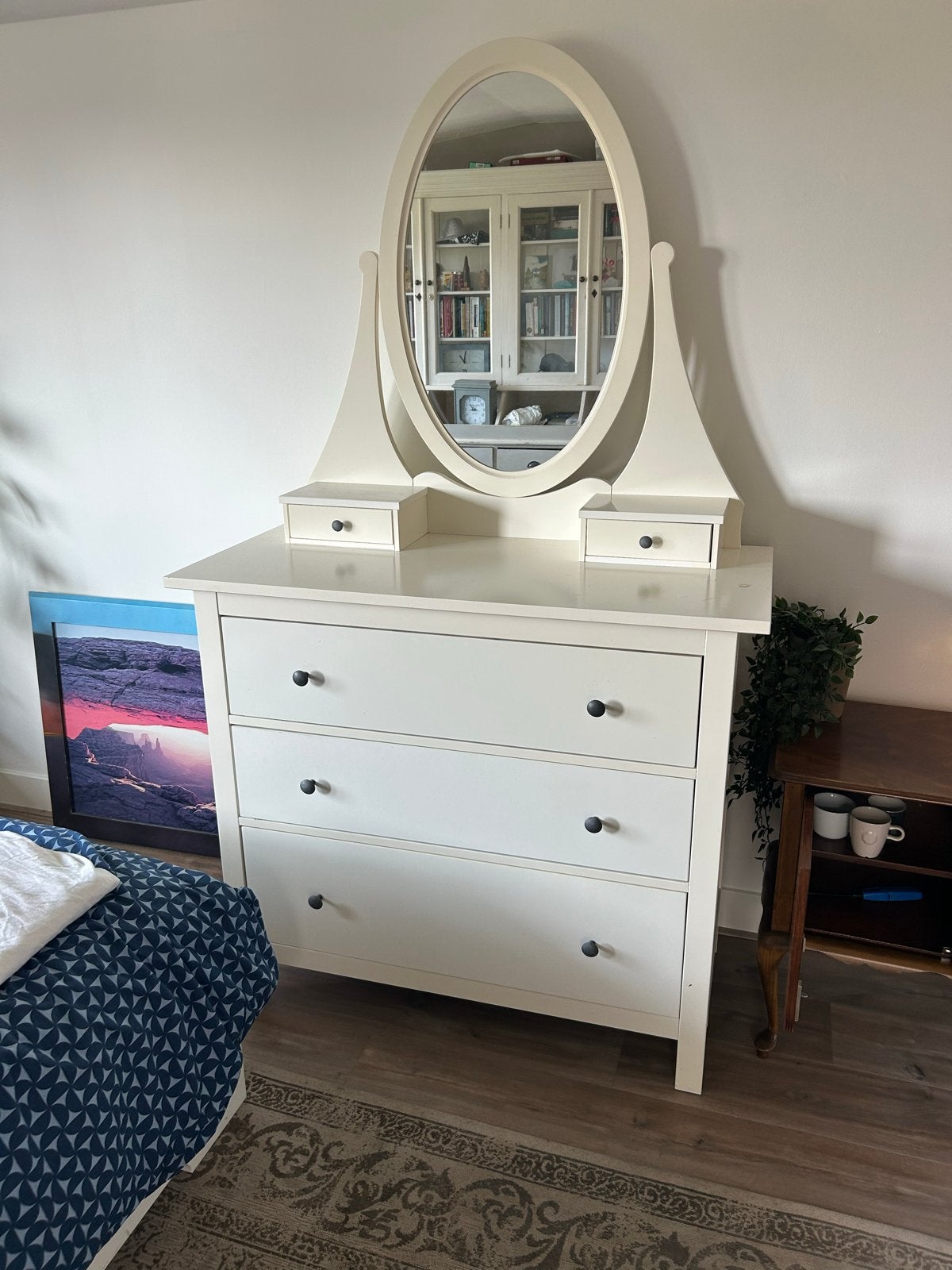 Ikea Hemnes ladekast met spiegel - Zo goed als nieuw, Ophalen, 50 tot 100 cm, Zo goed als nieuw, 150 tot 200 cm