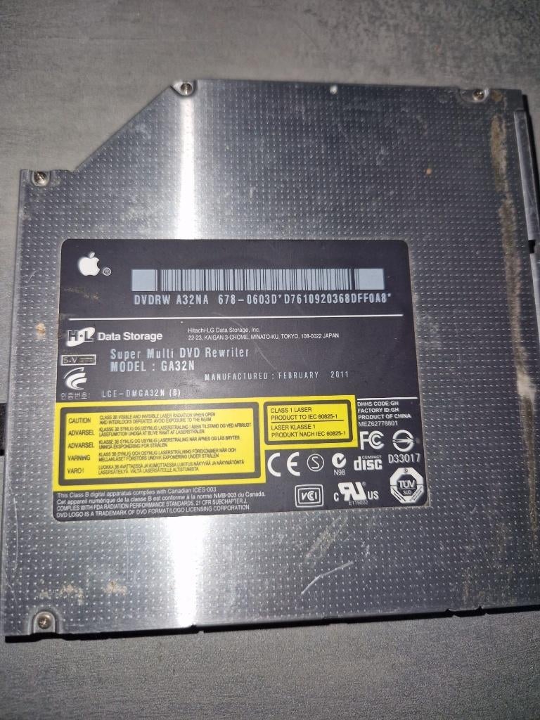 Apple iMac 2011 A1312 Optical DVD Drive GA32N DVDRW (Gratis), Computers en Software, Apple Desktops, Gebruikt, Minder dan 4 GB