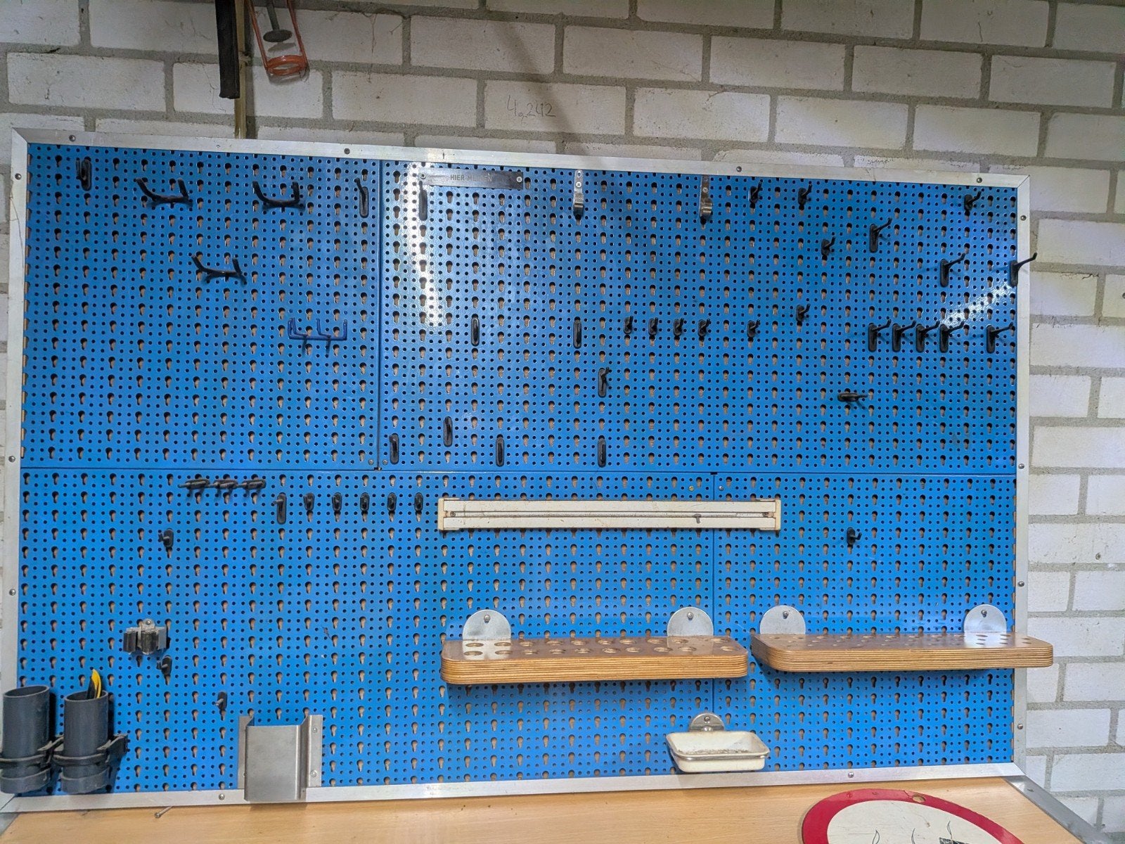 Gereedschapsbord met haken e- 148x91 cm, Ophalen, Gebruikt, Gereedschapsopslag