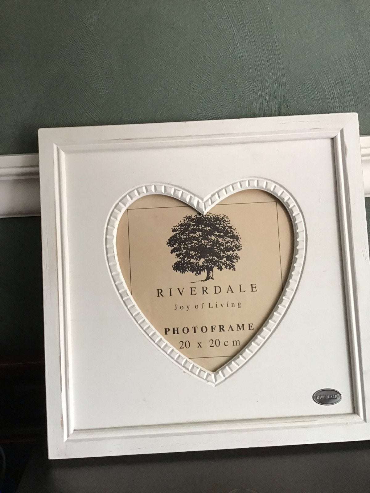 Riverdale fotolijst wit hart 20x20 cm, Ophalen of Verzenden, Zo goed als nieuw, Hout, Minder dan 50 cm