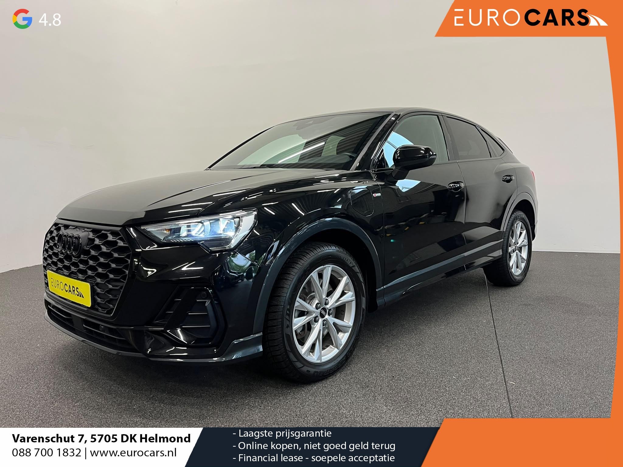 Audi Q3 Sportback 45 TFSI e S Edition PHEV Navigatie Apple C, Auto's, Audi, Gebruikt, Zwart, Parkeersensor, Hybride Elektrisch/Benzine