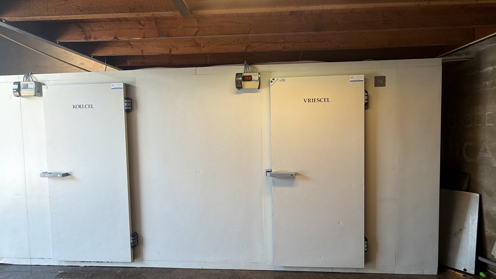 Professionele Koelcel en Vriescel Combinatie, Gebruikt, 200 liter of meer, 60 cm of meer, Met aparte vriezer